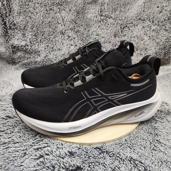 ASICS Gel-Nimbus 26 Running Shoes, Black/Graphite Grey Men's Size 12 - Picture 4 of 9